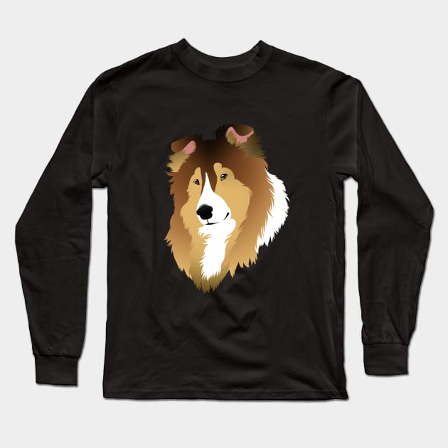 SimpliciTee - Sable Shetland Sheepdog Long Sleeve T-Shirt by Larthan